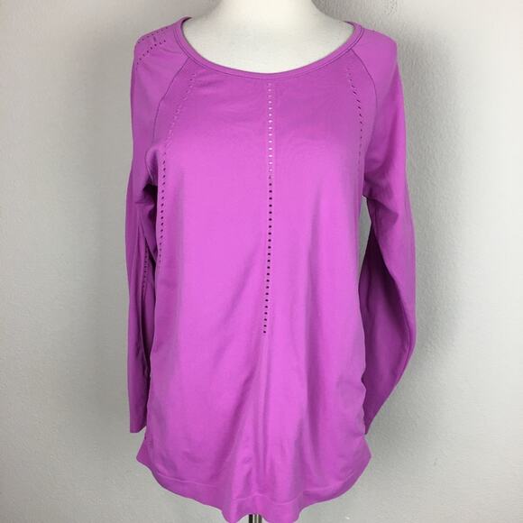Athleta Tops - Athleta Purple Athletic Knit Long Sleeve Top Lg